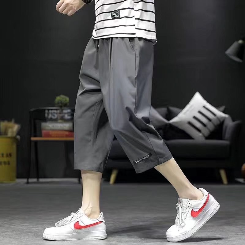 スウェットメンズ 七分丈ゆったりスウェットパンツ