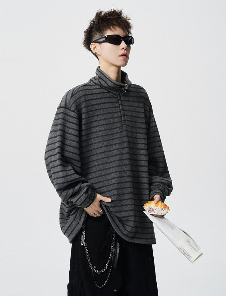 スウェットメンズ メンズ ボーダー柄スウェット 男女兼用 秋冬新作