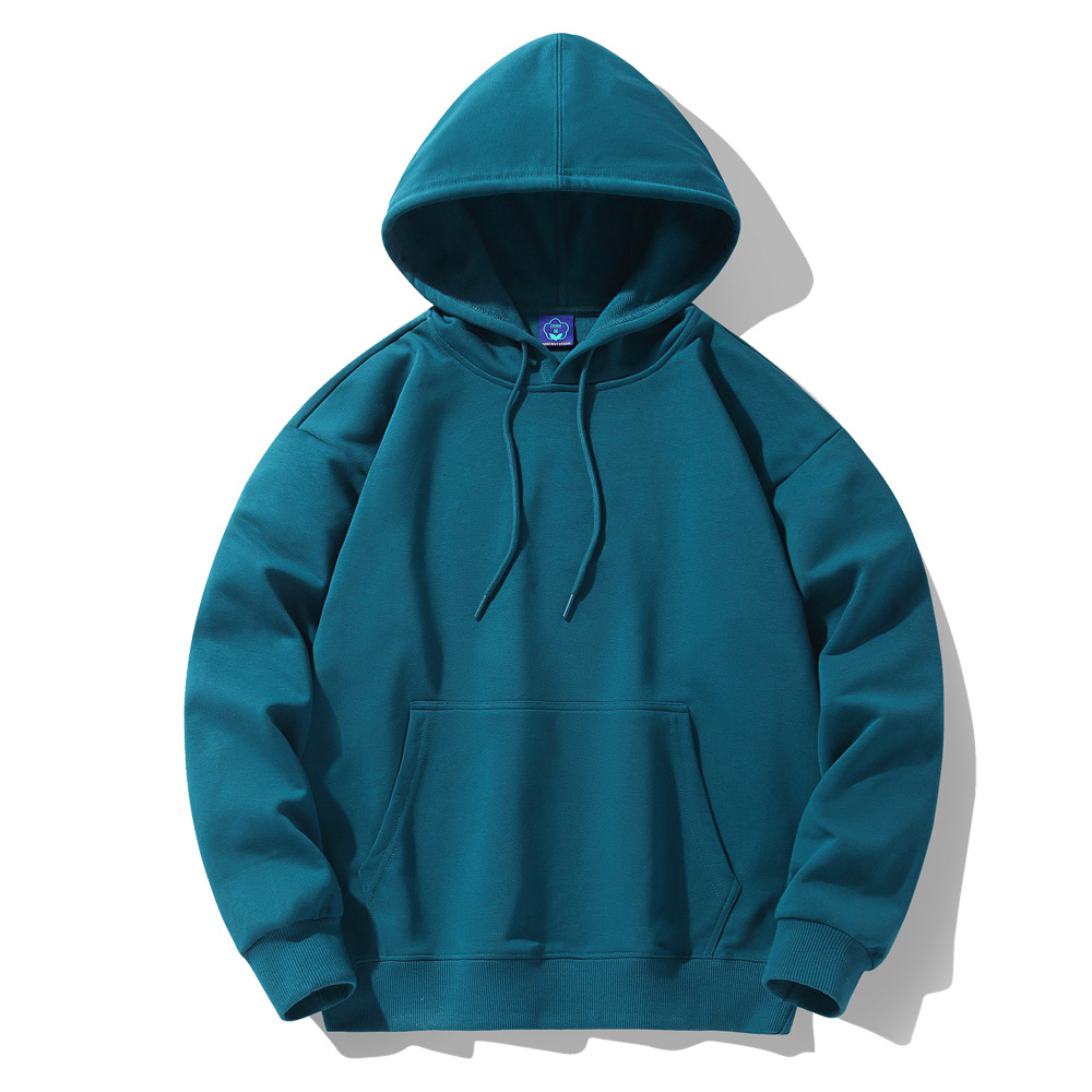 スウェットメンズ ベーシック無地プルオーバーフード付きパーカー