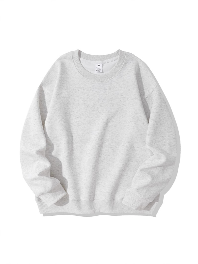 スウェットメンズ ゆったりシルエット無地クルーネック裏毛トレーナー