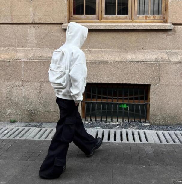 スウェットメンズ 秋冬メンズ裏起毛フード付きスウェット