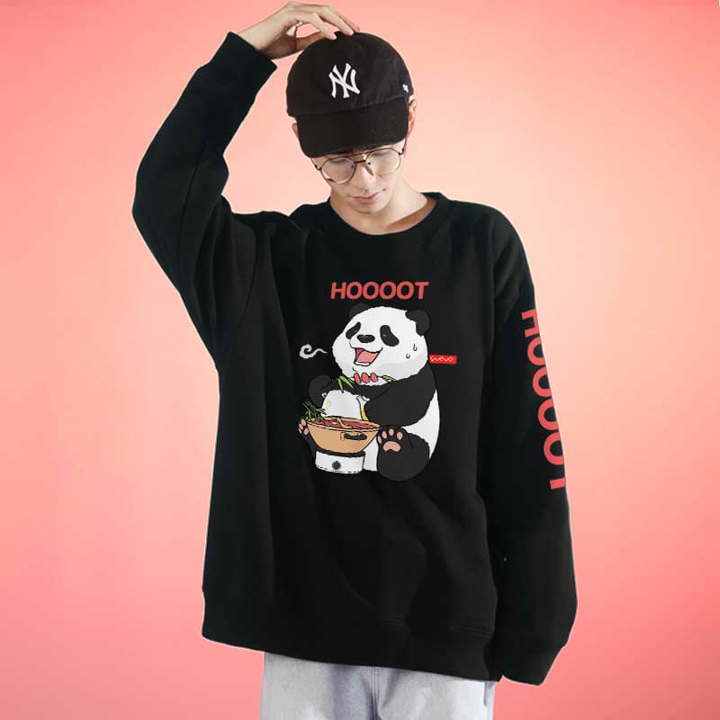 スウェットメンズ パンダのほっこりラーメンスウェット