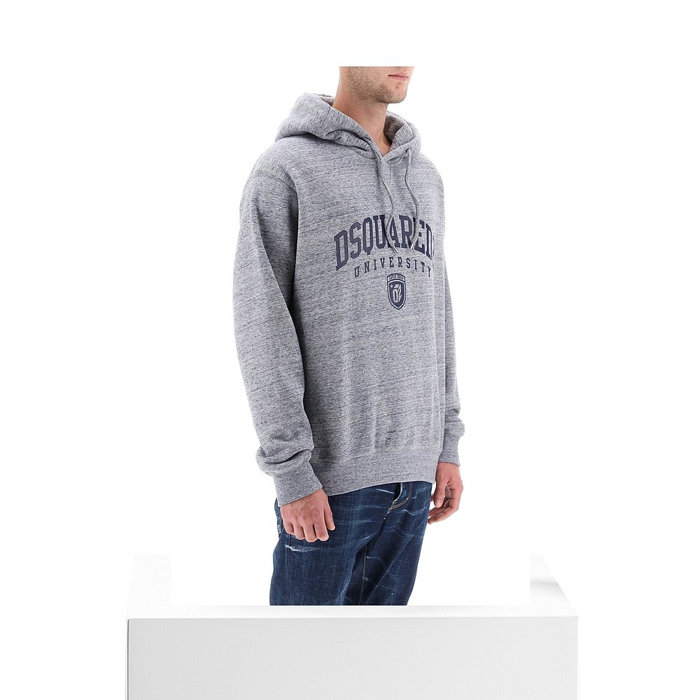 スウェットメンズ 大学エンブレム刺繍パーカー
