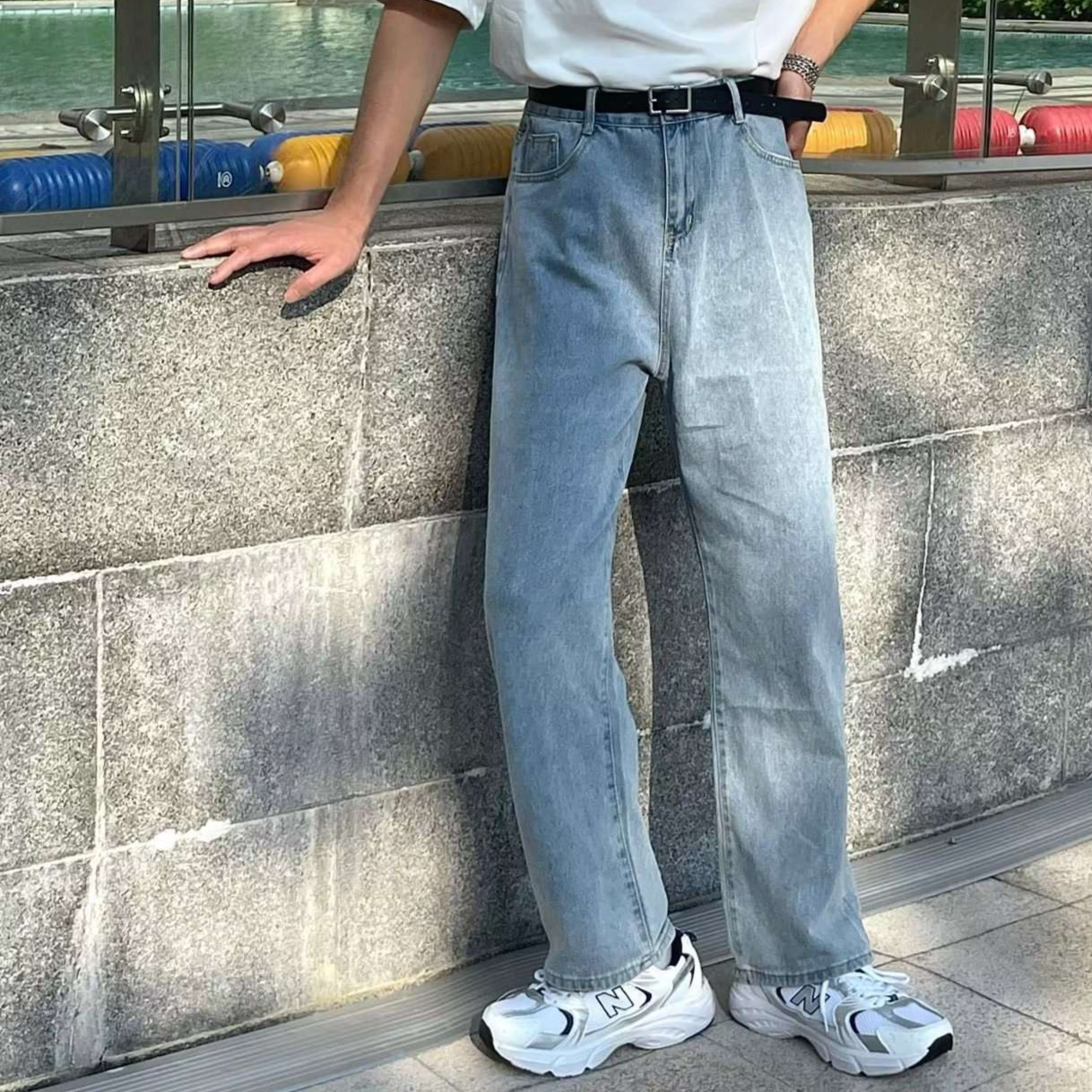 リラックスワイドスウェットパンツ