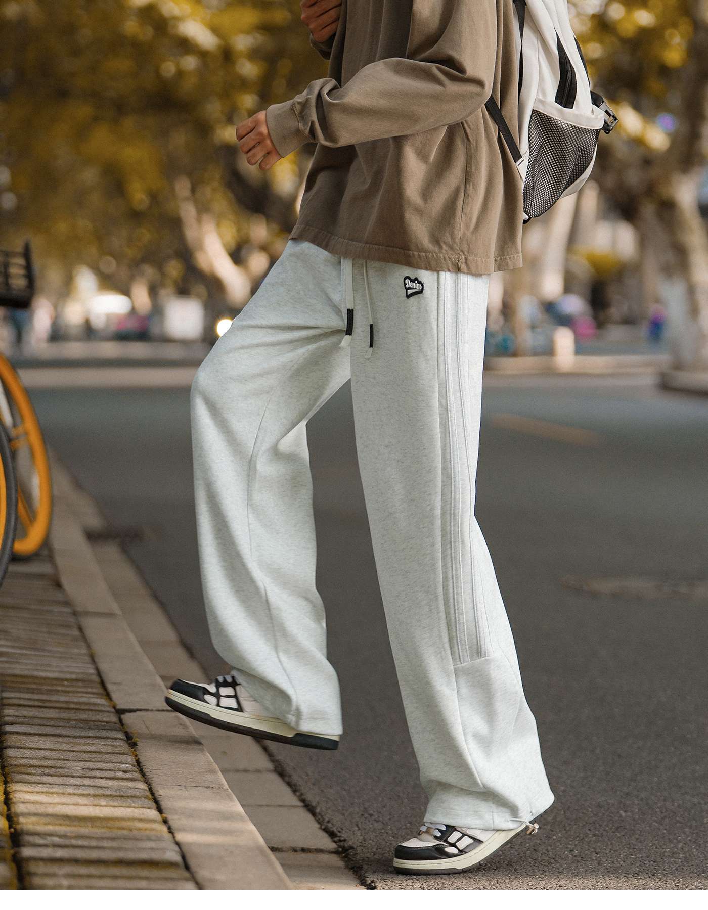 スウェットパンツ リラックスワイドパンツ