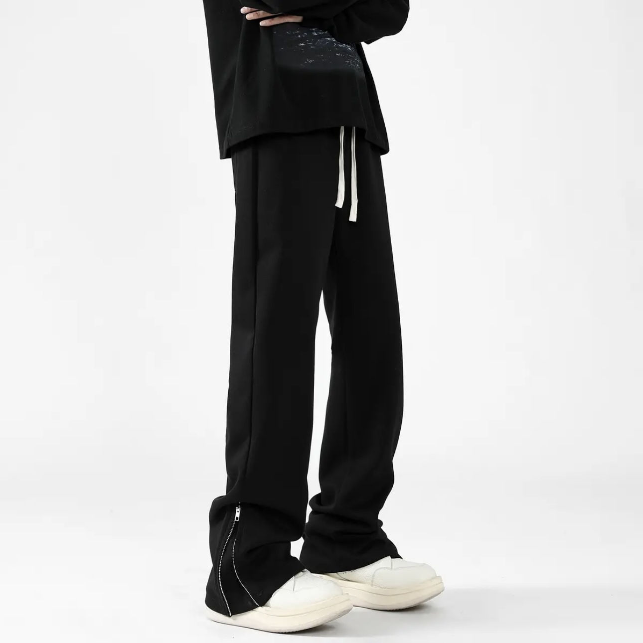 スウェットパンツ ストレートシルエット ワイドパンツ