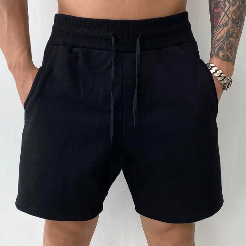 スウェットパンツ コットン素材スポーツショートパンツ