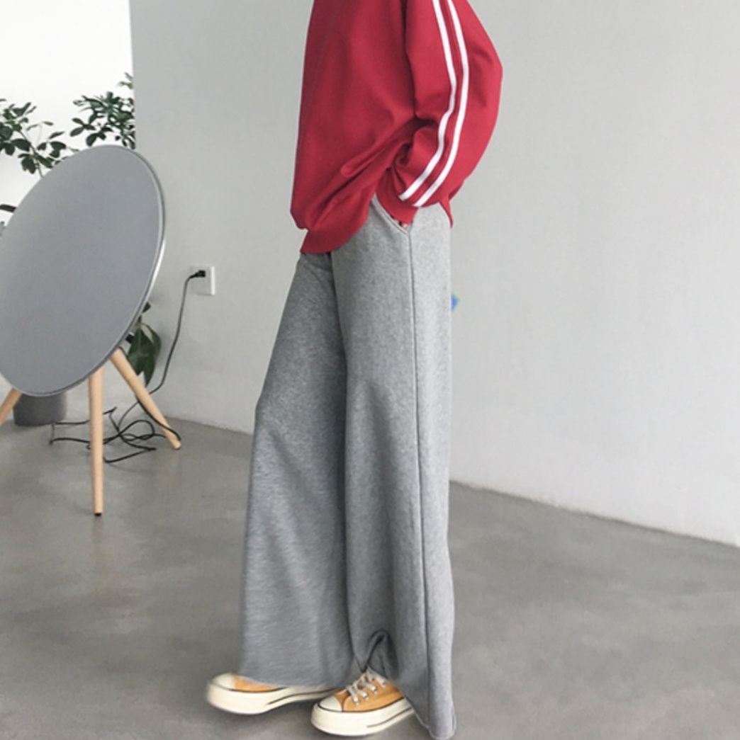 【レディース】スウェットパンツ リラックスワイドフレアスウェット