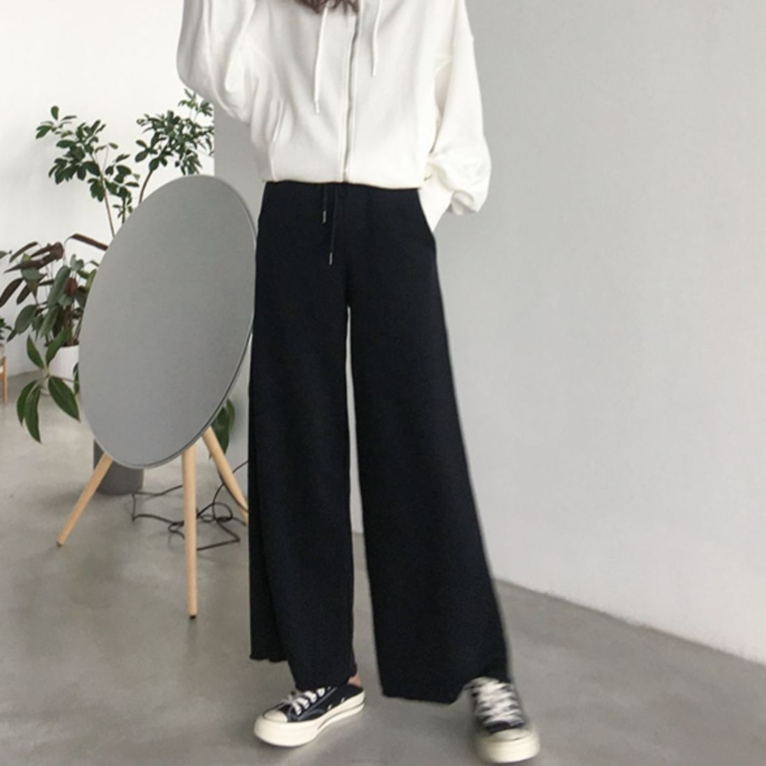 【レディース】スウェットパンツ リラックスワイドフレアスウェット