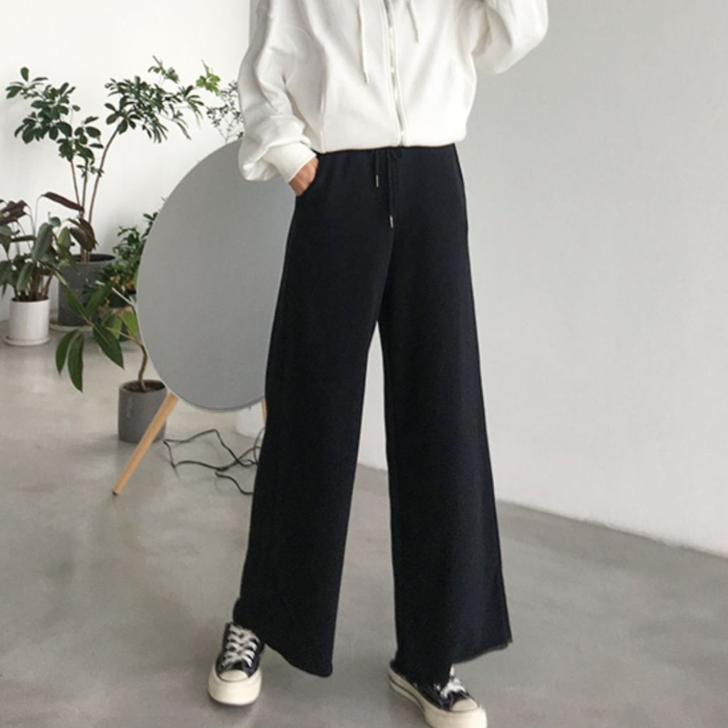 【レディース】スウェットパンツ リラックスワイドフレアスウェット