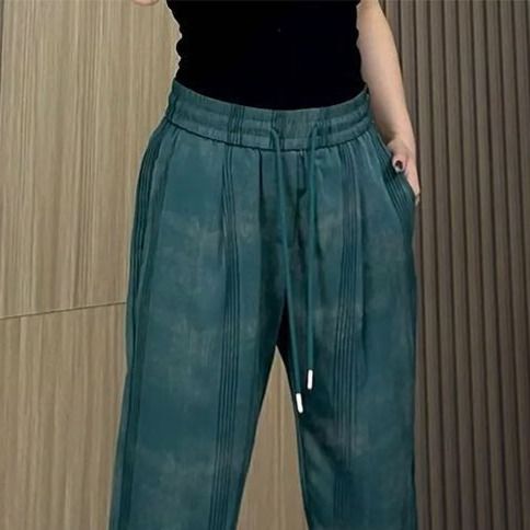 和風テイスト ストレートスウェットパンツ