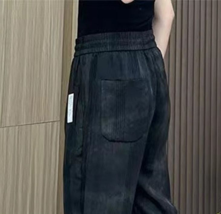 和風テイスト ストレートスウェットパンツ