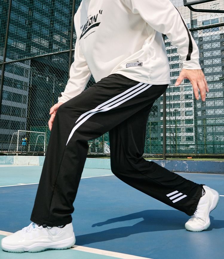 速乾性スポーツ最適ストレートスウェットパンツ