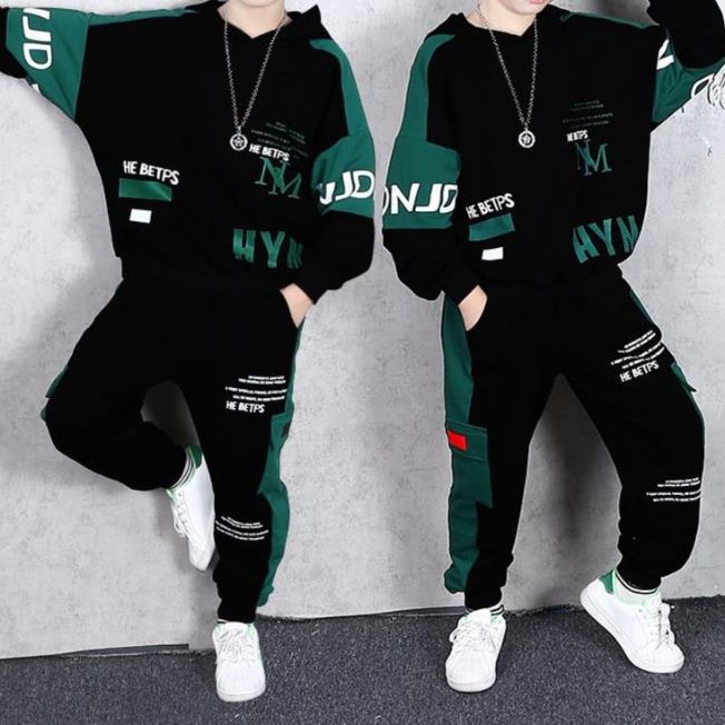 【キッズ上下セット】スウェットパンツ ジュニア切替デザインスウェットセット