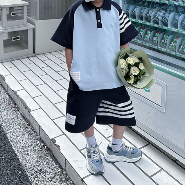 【キッズ上下セット】子供用ポロシャツスウェットパンツセット