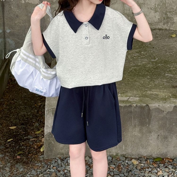 【キッズ上下セット】スウェットパンツ ゆったりリラックスショートパンツ