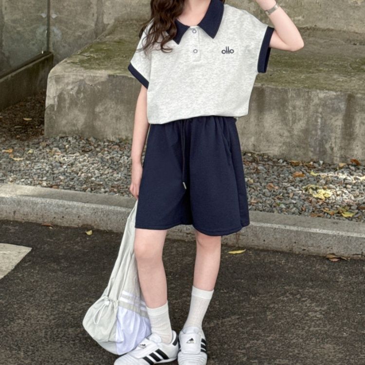 【キッズ上下セット】スウェットパンツ ゆったりリラックスショートパンツ