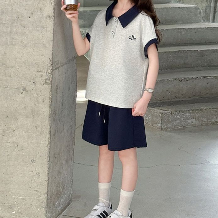 【キッズ上下セット】スウェットパンツ ゆったりリラックスショートパンツ