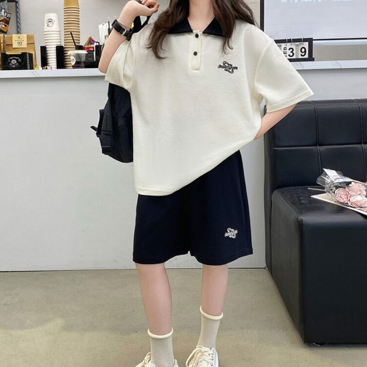 【キッズ上下セット】スウェットパンツ ゆったりスポーティーショートパンツ