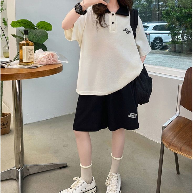 【キッズ上下セット】スウェットパンツ ゆったりスポーティーショートパンツ