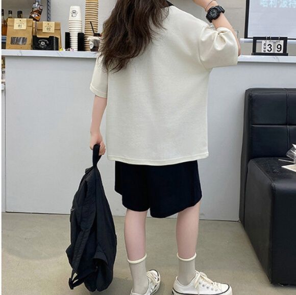 【キッズ上下セット】スウェットパンツ ゆったりスポーティーショートパンツ