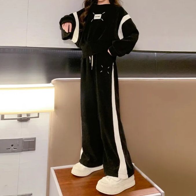 【キッズ上下セット】スウェットパンツ キッズサイドライン上下セットアップ