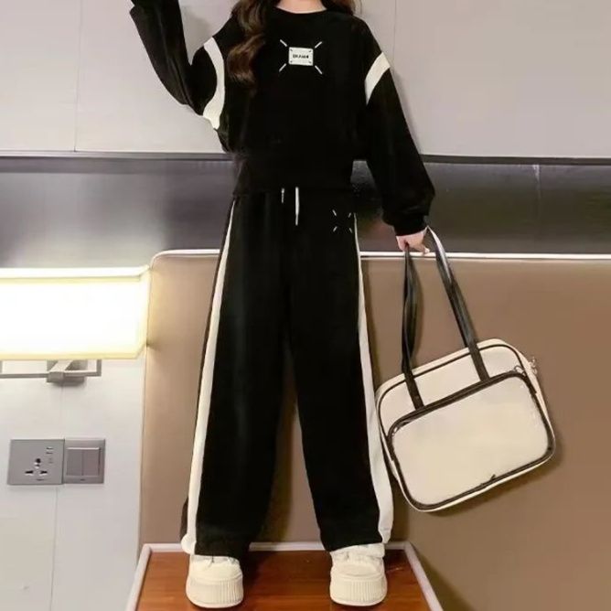 【キッズ上下セット】スウェットパンツ キッズサイドライン上下セットアップ