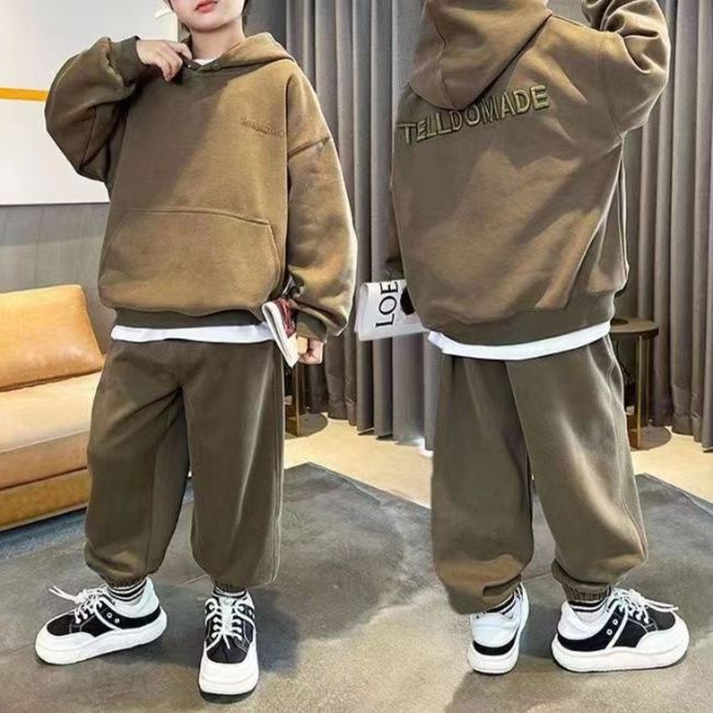 【キッズ上下セット】スウェットパンツ リラックスワイドスウェットパンツ