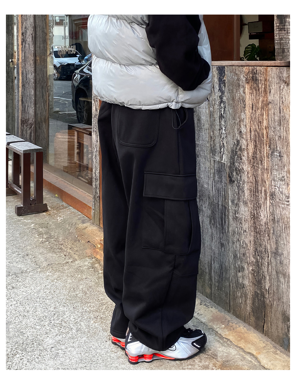 【メンズ】スウェットパンツ スウェットパンツ ゆったり大容量ポケット付きあたたか素材パンツ