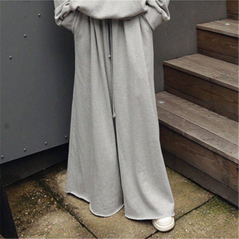 【レディース】スウェットパンツ 優雅な流れるワイドフレアパンツ