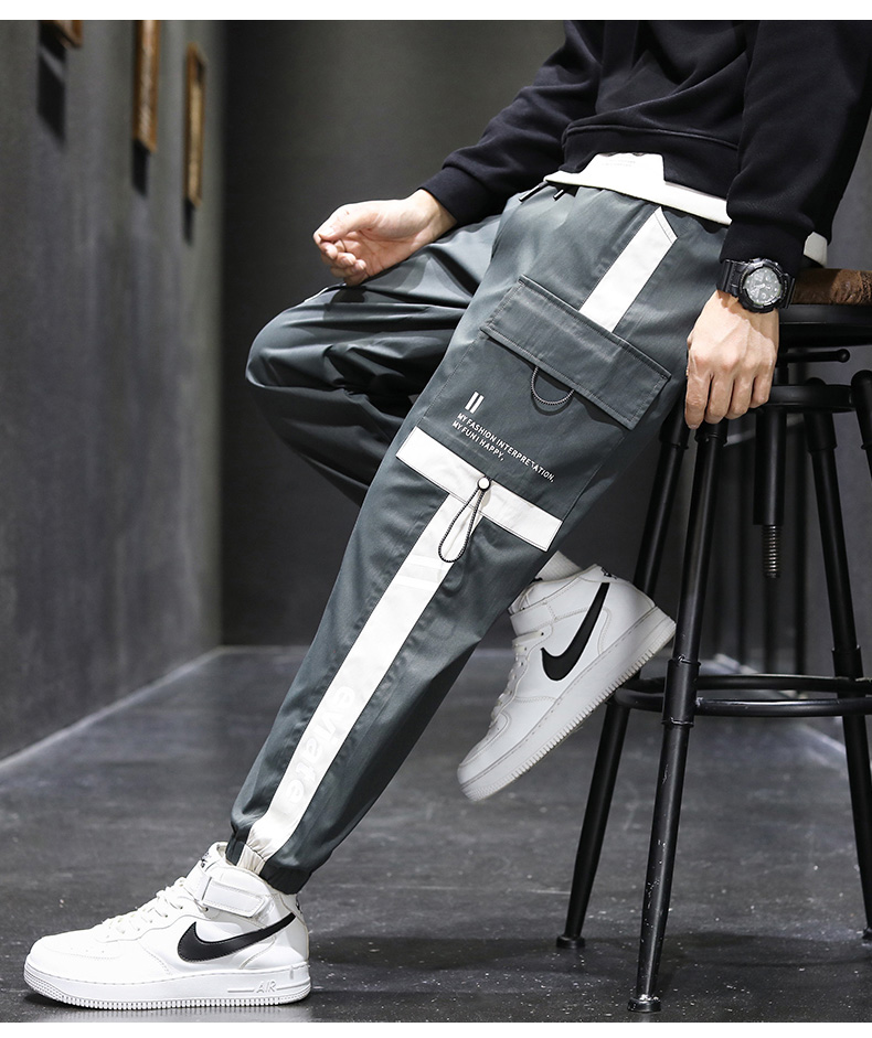 【メンズ】スウェットパンツ スウェットパンツ 機能性ポケット付きストリートパンツ