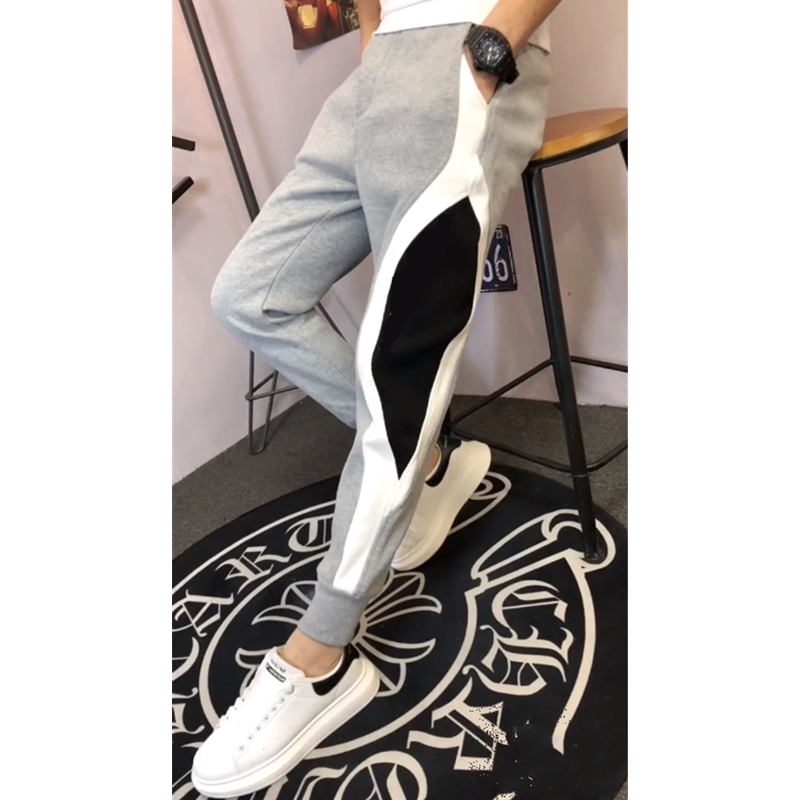 【メンズ】サイドラインデザイン スキニースウェットパンツ