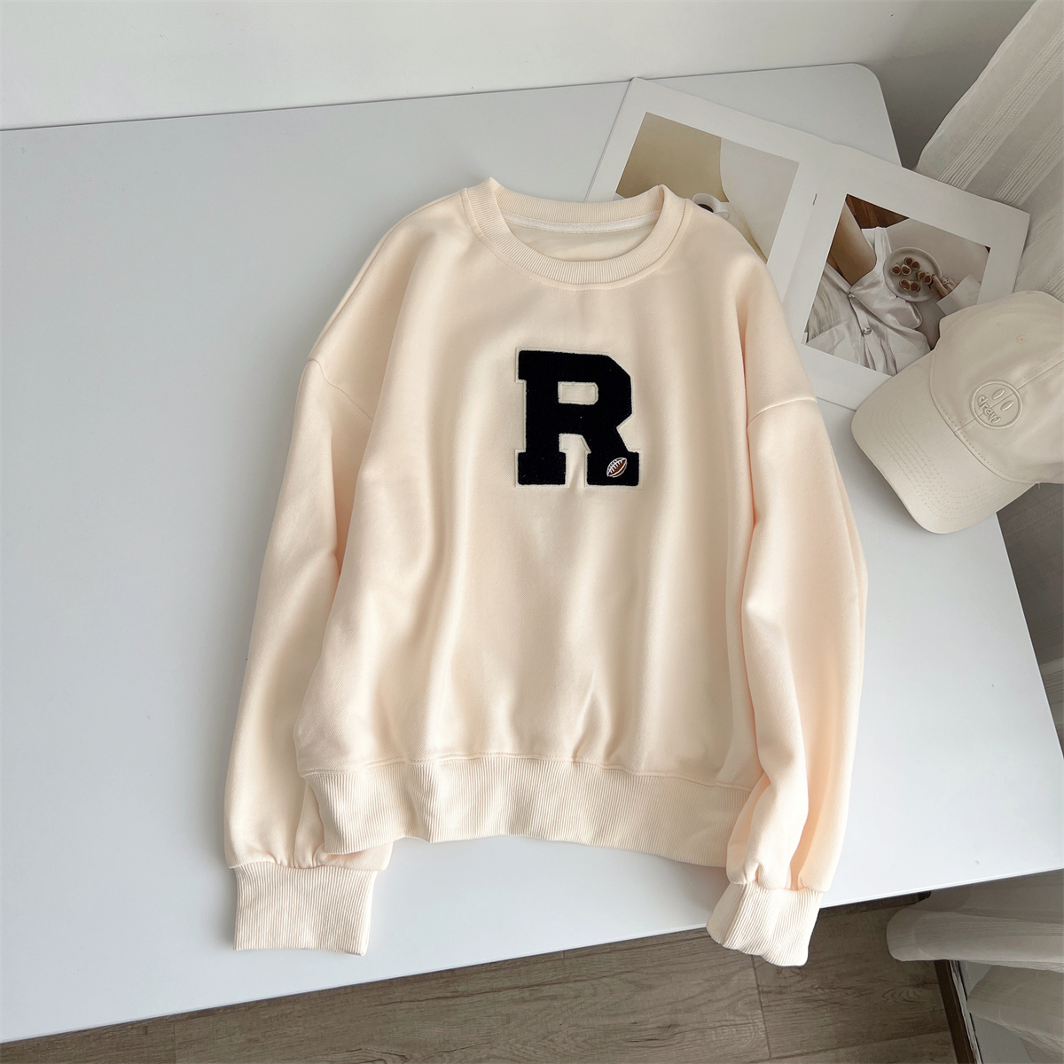 【レディース上下セット】スウェットパンツ スウェットパンツ イニシャル刺繍 ゆったりショートパンツ