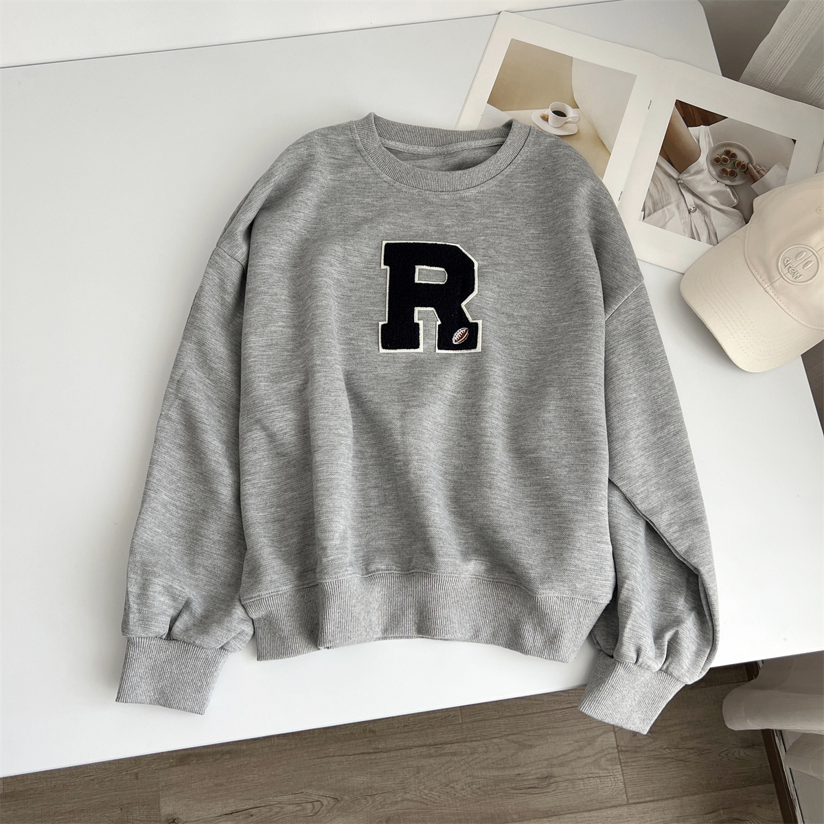 【レディース上下セット】スウェットパンツ スウェットパンツ イニシャル刺繍 ゆったりショートパンツ