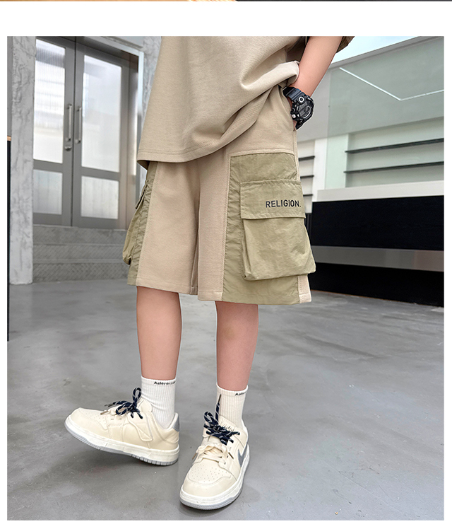 【キッズ上下セット】ポロシャツ付きワイドスウェットパンツ上下セット