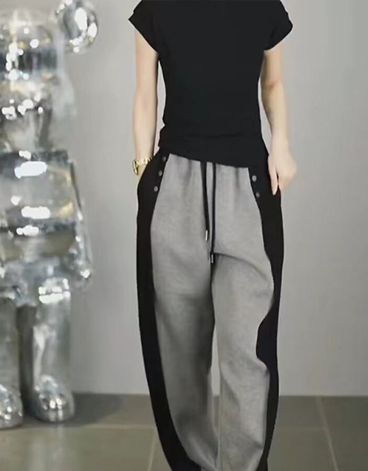 【レディース】スウェットパンツ サイドラインゆったりスウェット