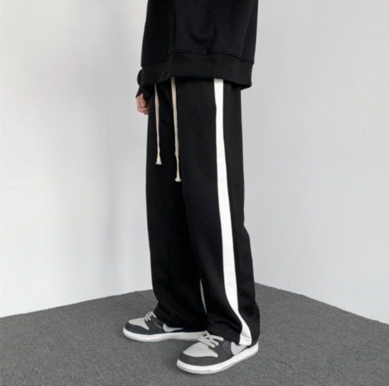 スウェットパンツ サイドライン入りストレート