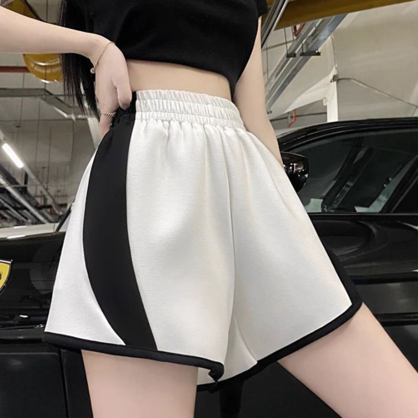 スウェットパンツ バイカラー切り替えデザインショートパンツ
