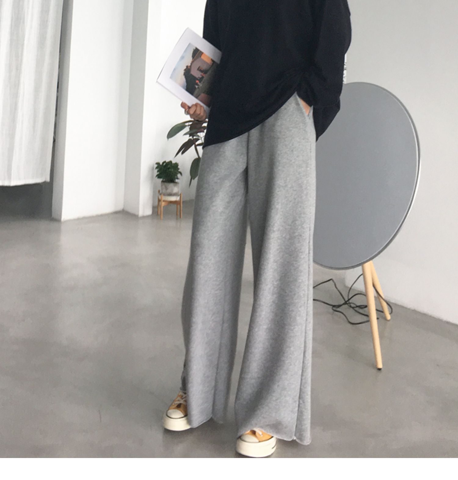 【レディース】スウェットパンツ リラックスワイドフレアスウェット