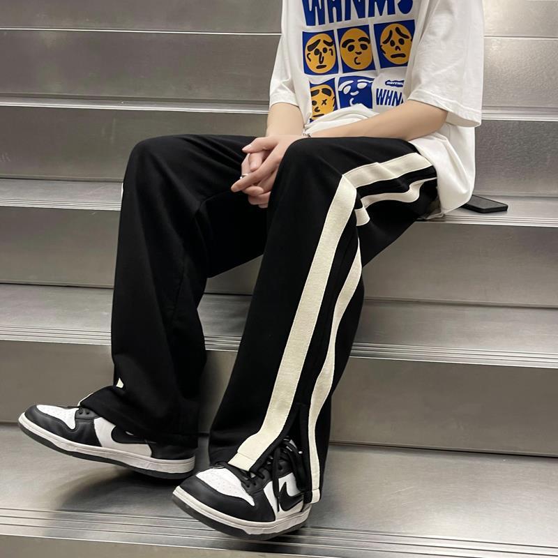 スウェットパンツ サイドライン入り ゆったりスウェットパンツ