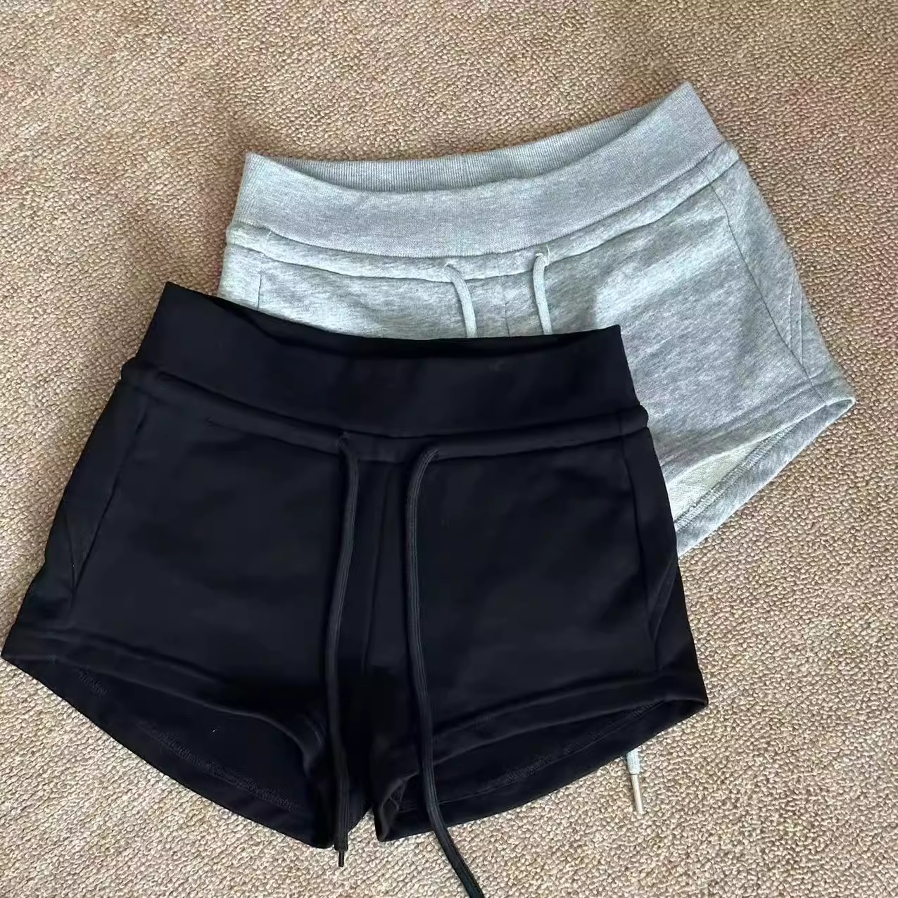 スウェットパンツ ウエストリブ付き裏毛ショートパンツ