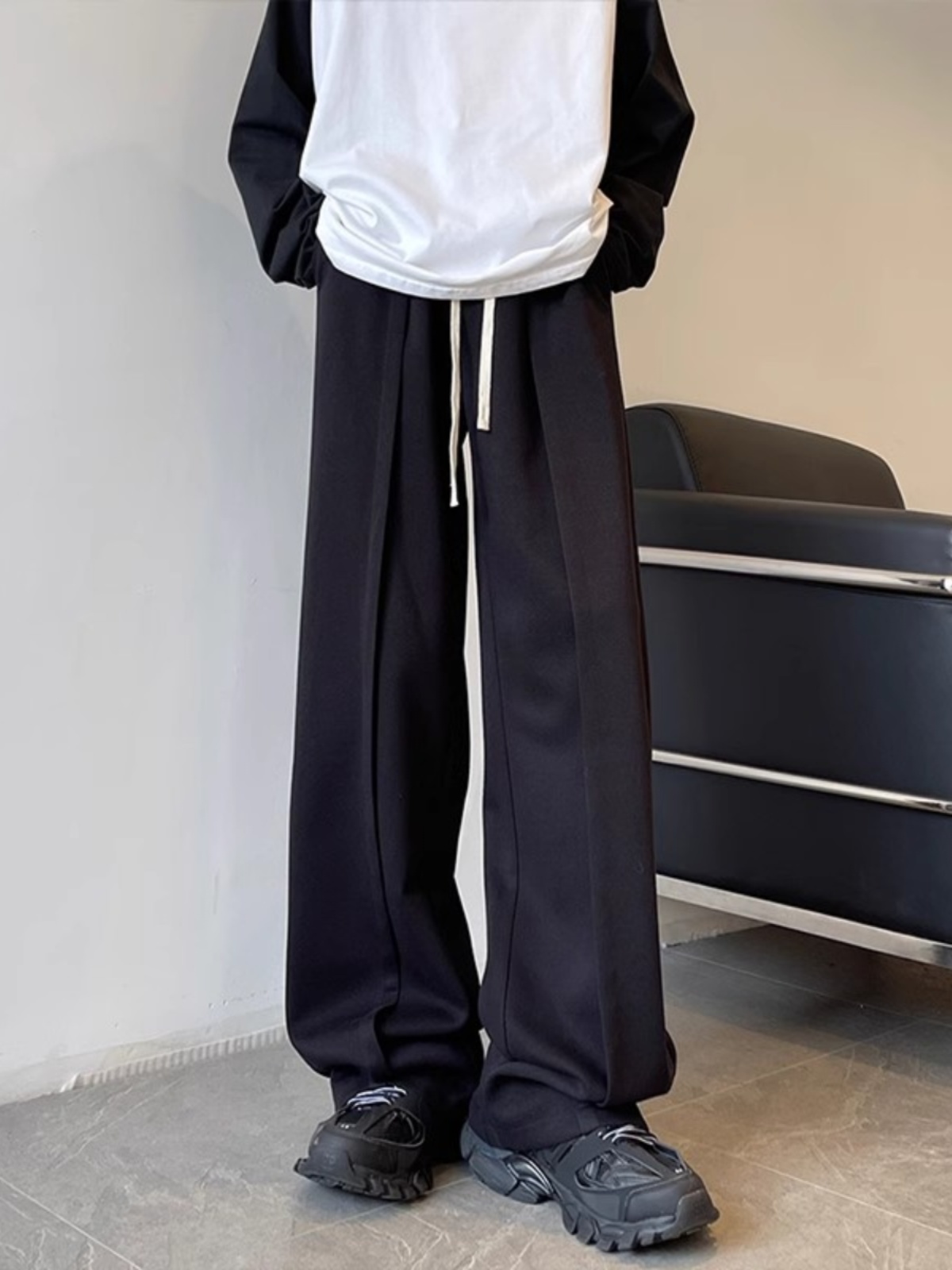 スウェットパンツ ゆったりドレープ スウェットパンツ