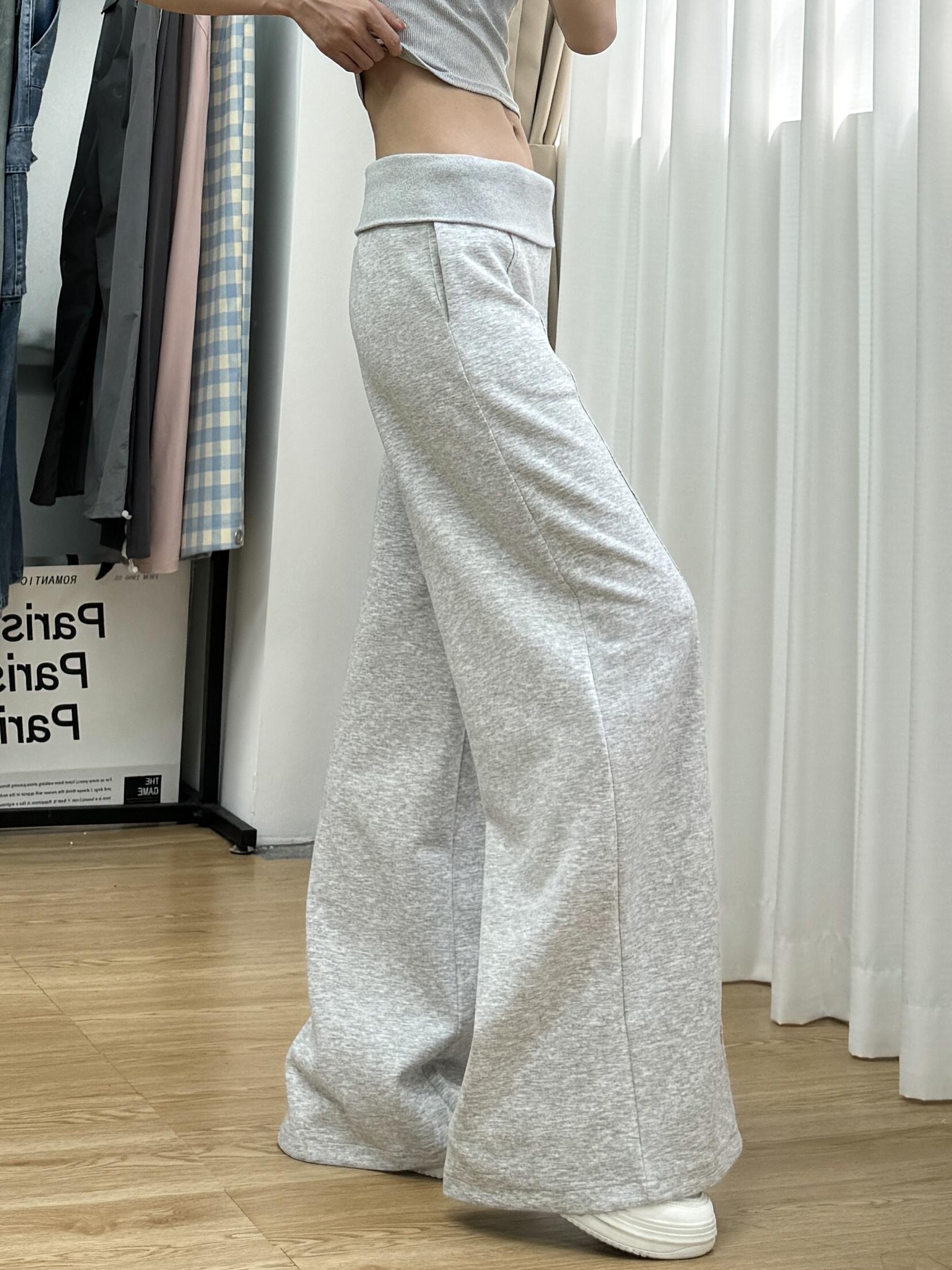 【レディース】スウェットパンツ ゆったりフレアスウェットパンツ