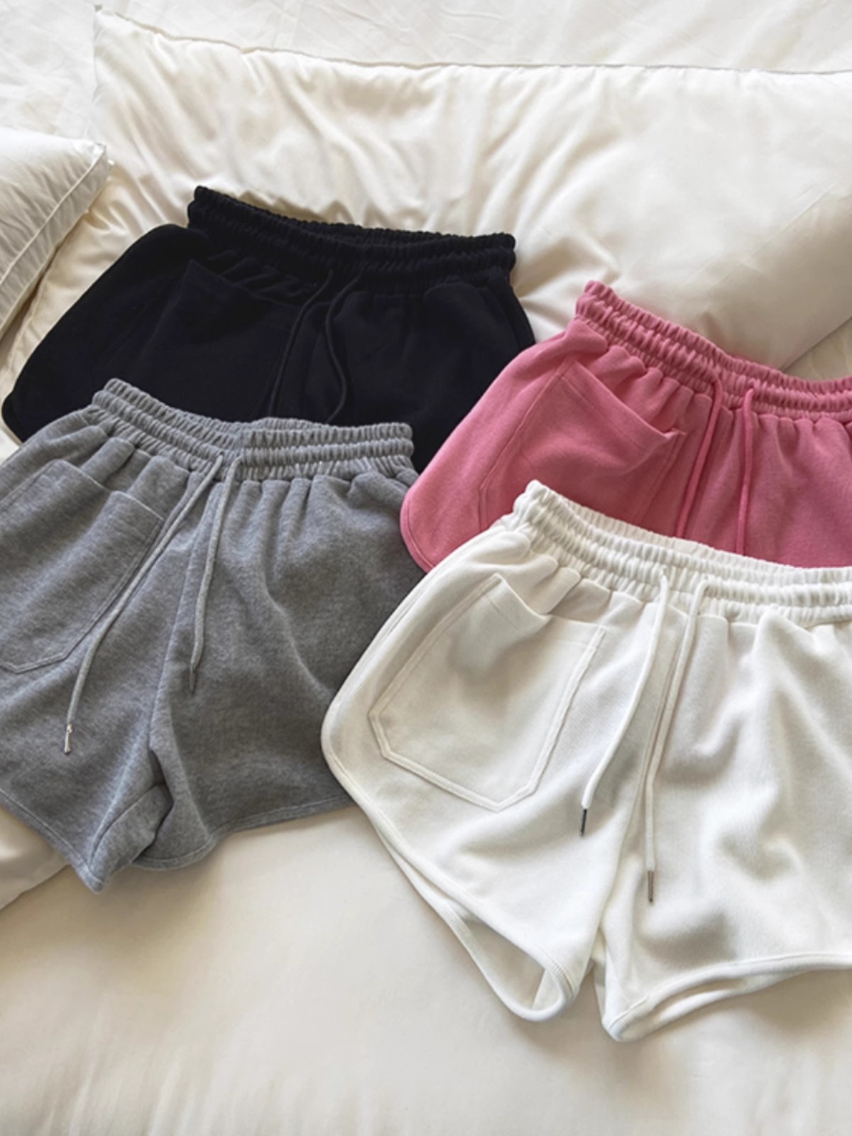 【レディース】スウェットパンツ ハイウエストルームショートパンツ