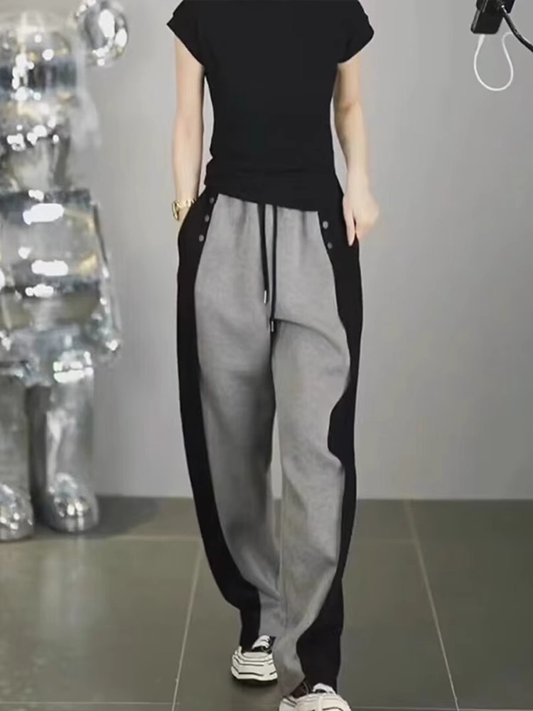 【レディース】スウェットパンツ サイドラインゆったりスウェット