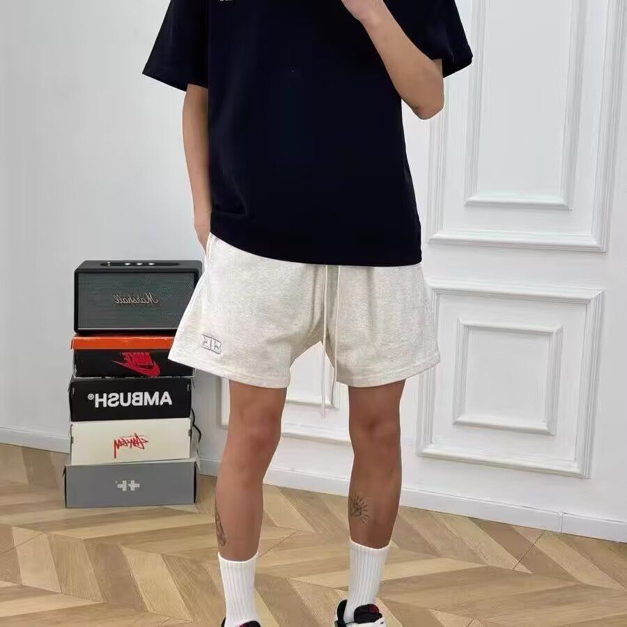【メンズ】スウェットパンツ シンプル刺繍ロゴ入りスウェットショート