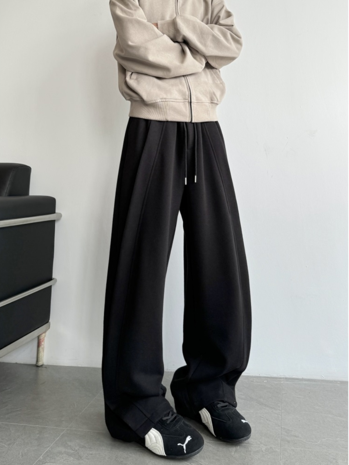 スウェットパンツ ゆったりリラックスワイドパンツ