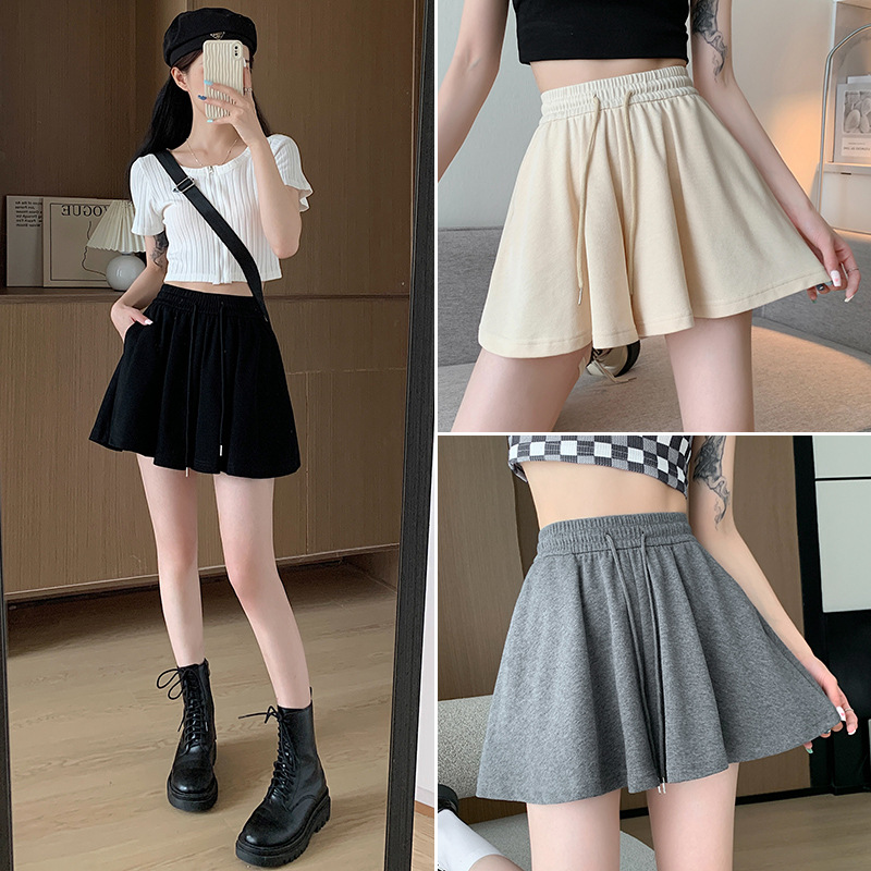 スウェットパンツ フレアシルエット ウエストゴム ショートパンツ