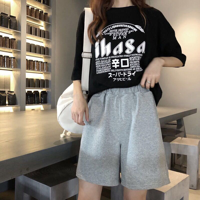 スウェットパンツ ゆったりシルエットワイドスウェットショーツ