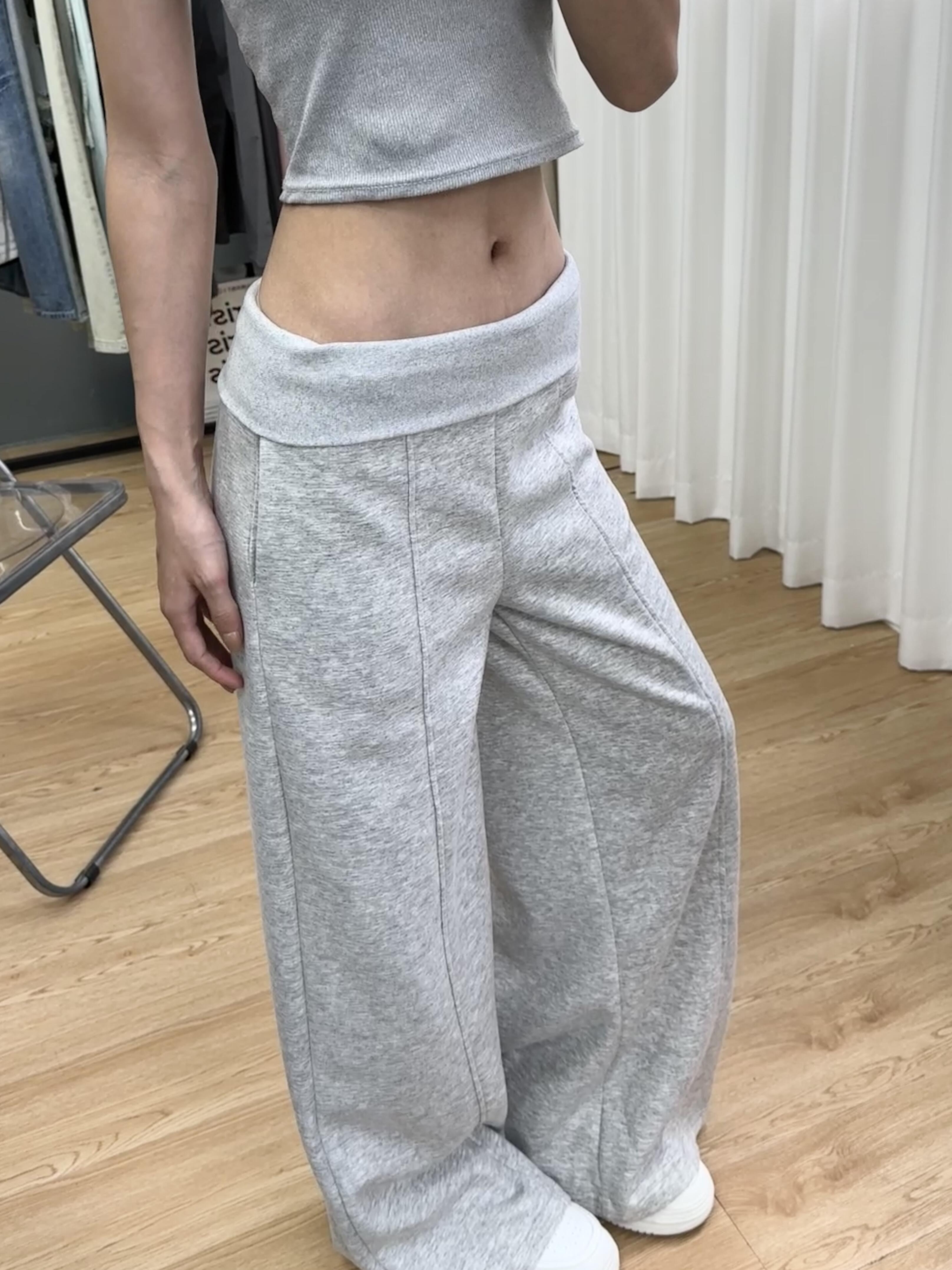 【レディース】スウェットパンツ ゆったりフレアスウェットパンツ